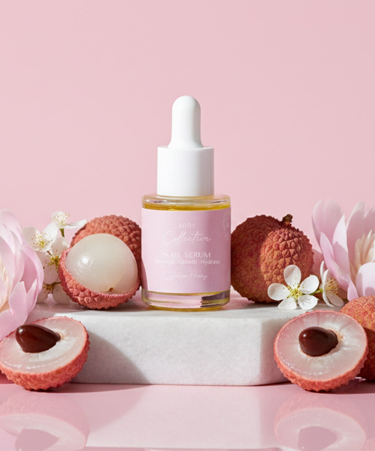 15ml Nail Serum Dropper - Lychee Peony