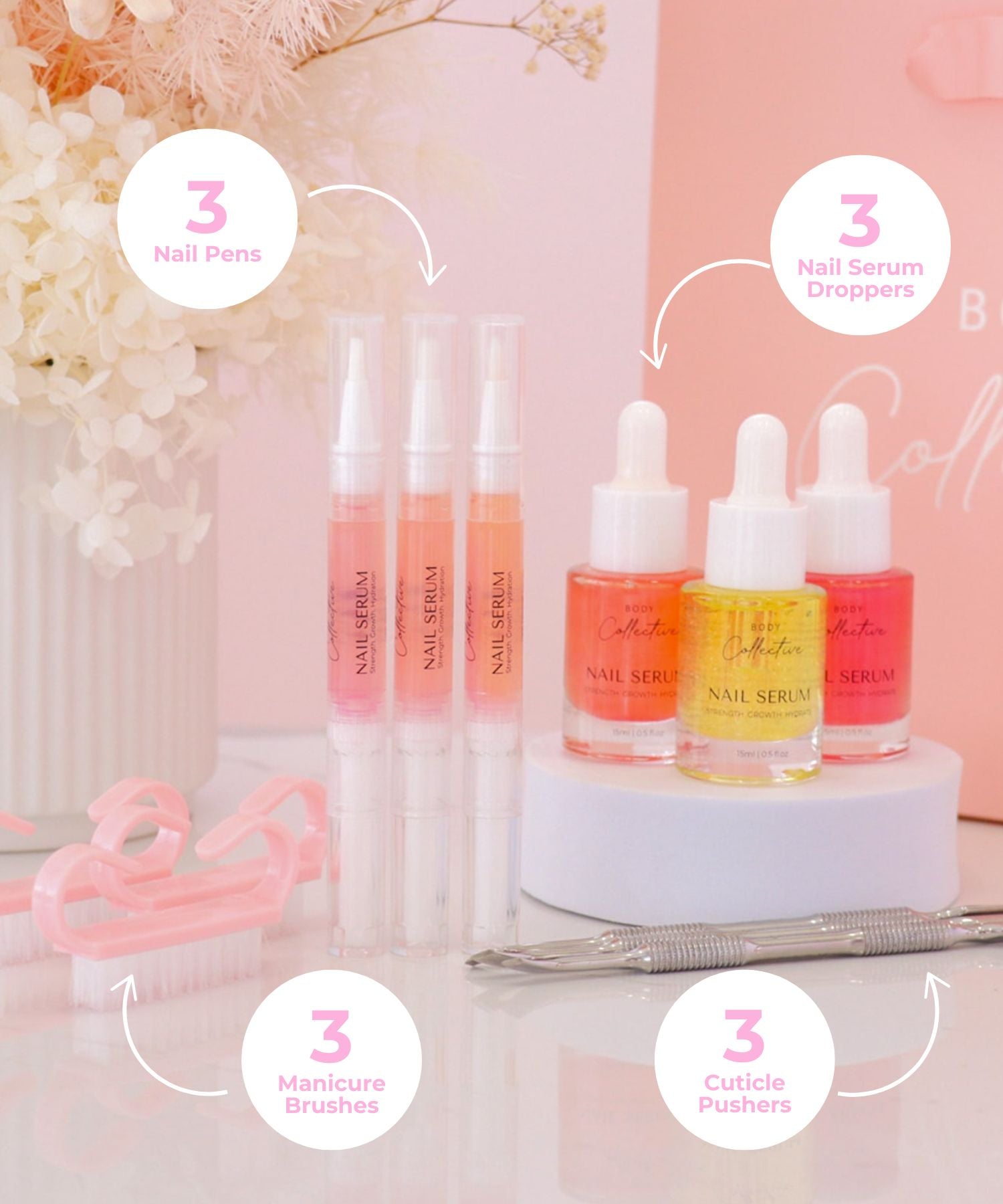 3x Nail Serum Kits - Gift Bundle