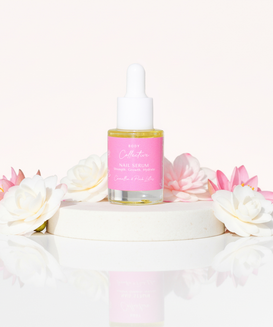 15ml Nail Serum Dropper - Camellia &amp; Pink Lotus